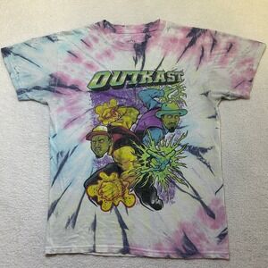 Outkast T-Shirt Tie Dye Superheroes Graphic Streetwear Men's Size Small